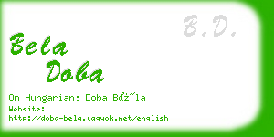 bela doba business card